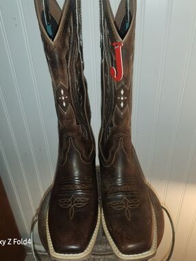 Justin Boots Brown Leather Women's Combat & Moto Boots